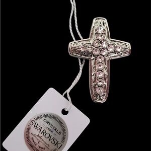 Swarovski Elements Cross Pendant in stainless steel
